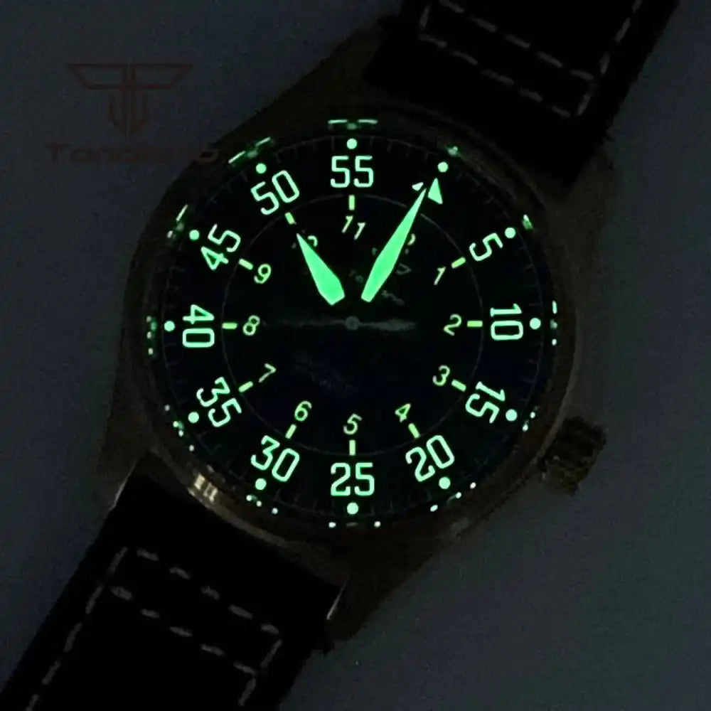 Tandorio CUSN8 Bronze Watch TD131 200m Pilot PT5000 NH35A Automatic Sapphire 39mm