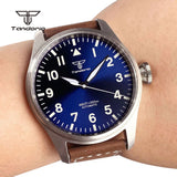 43mm Tandorio Big Pilot Watch TD144B NH35 PT5000 Automatic 20BAR  Sapphire Luminous