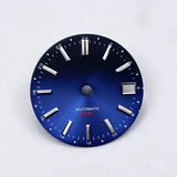 Premium Watch Dial Sunburst Dial 28.5mm No Lume Gold IndexNH35 NH34 GMT Movement Custom Logo Text Modification Watch