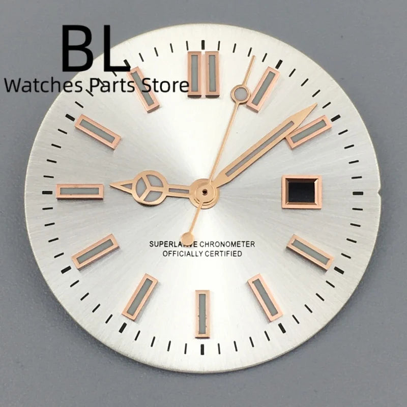 24.5MM Dial for women's watch Sunburst NH05 Watch Dial Gold Rose Sticks Number Women's Mechanical Watch Modified Parts Fit 31mm NH05 NH06 Watch