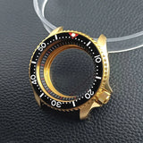 Gold Skx007 Case Mod For NH35 42mm 316 Rose Gold  Steel Case Fit NH35 NH36 Movement/Dial Case Plane Sapphire Glass 22mm Strap Watch Box