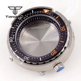 Tuna Can Watch Case 46.5mm Stainless Steel Tuna Style Watch Case Sapphire 4 o'clock Crown Fit NH34 NH35 NH36 NH38 20ATM Waterproof Ceramic Bezel