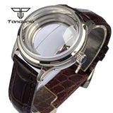 Tandorio Cocktail Mod Watch Case Domed Sapphire 40mm NH35 Automatic +33.5mm Dial Set Glass Back GS Style Accessary
