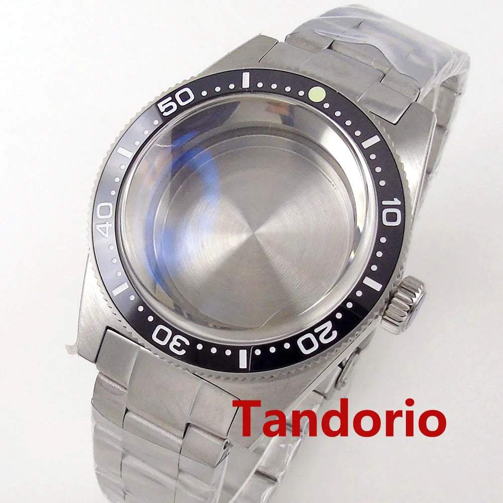 62mas case 300M Diving 41mm Stainless Steel Auto Watch Case AR Domed Sapphire Glass Fit NH35 NH36 ETA2824 PT5000 120 Clicks Bezel