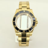 40MM PVD Gold Submariner Watch Case  GMT Yacht Master Polish Strap Sapphire Glass For NH35 NH36 NH34 NH38 Miyota 8215 Eta 2824 GMT SUB Yacht 20ATM waterproof