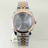 Two Tone Round Edge Watch Case 39mm 36mm Sapphire Crystal Glass For Seiko NH35 NH36 NH38 NH34 Miyota 8215 Movement Presidential Bracelet