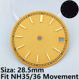 28.5mm Dial NH35 Dial NH36 Gold Watch Dial Blue Dial Color Dial Luminous Dial LOGO Suitable For NH35/NH36 Movement