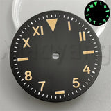 California Dial 29mm Sterile Green Luminous for NH35 NH36 NH34 ETA2824 PT5000
