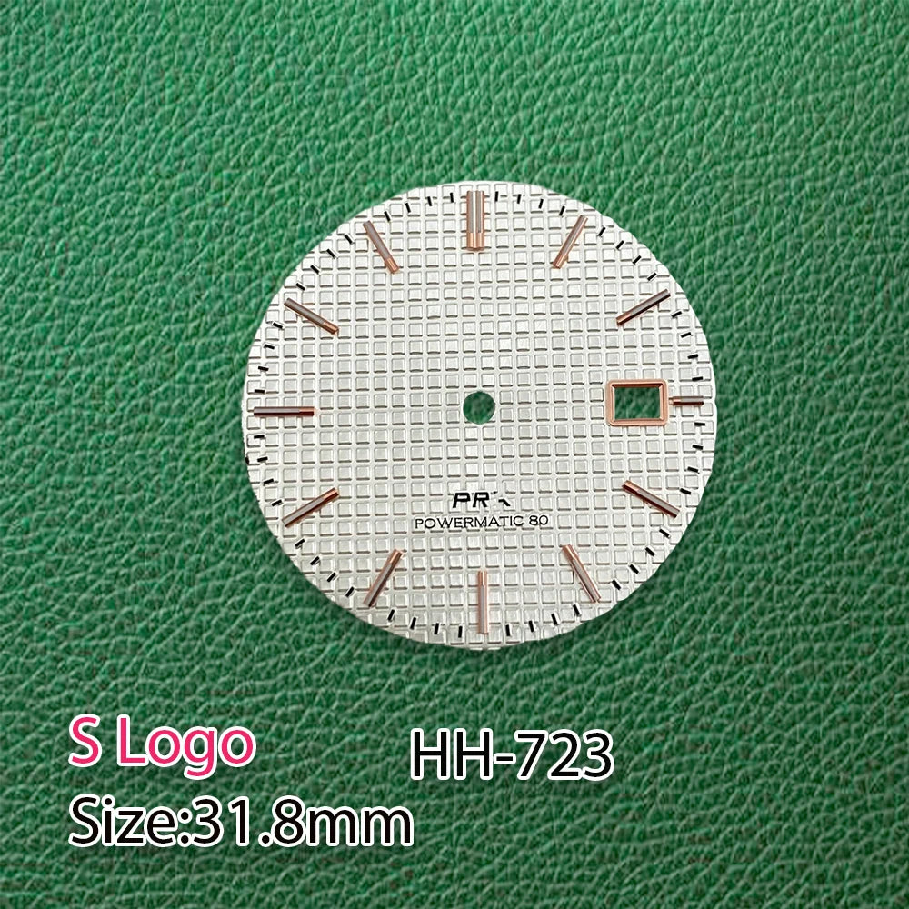 31.8mm watch dial PRX dial NH35 Oak dial Dial No Hands Green Luminous Suitable for NH35 NH36 Movement Watch Modification Accessories