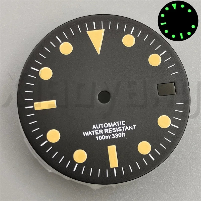 California Dial 29mm Sterile Green Luminous for NH35 NH36 NH34 ETA2824 PT5000