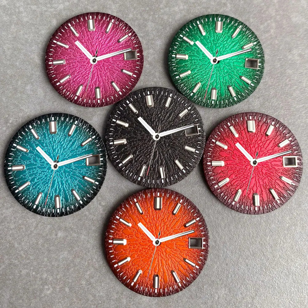 29mm Glossy Texture watch dial Luminous Fit NH35 NH36 Automatic Moveme ...