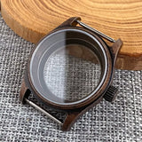 Solid Bronze Pilot Case 36mm 39mm Fit for NH35 NH36 PVD Black Pilot Case PT5000 ETA2824 Sapphire Crystal 200M Waterproof Screw Crown