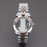 Explorer Watch Case 36mm/39mm Silver Rose Gold yellow Gold Two tone Sapphire 316L stainless Steel For Nh35 Nh36 NH34 NH38 Nh70 Miyota 8215 8285Movement