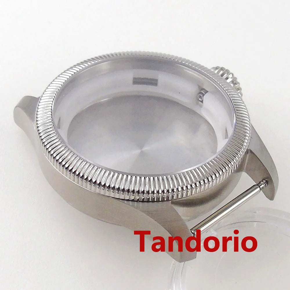 20ATM Diving 39mm Stainless Steel Men Watch Case Sapphire Glass Fit Automatic NH34 NH35 NH36A ETA2824 PT5000 Big Crown