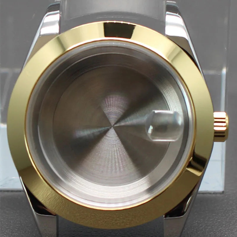 Explorer Watch Case 36mm/39mm Silver Rose Gold yellow Gold Two tone Sapphire 316L stainless Steel For Nh35 Nh36 NH34 NH38 Nh70 Miyota 8215 8285Movement