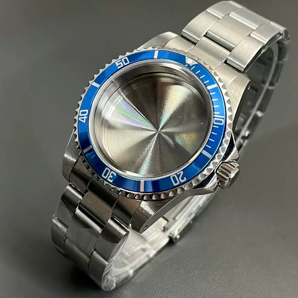 Retro Diver case 39mm,10bar waterproof stainless steel sapphire crystal case, suitable for NH34, NH35, NH36 mechanical movement accessories