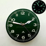 28.5mm NH35 Dial With Green Light Suitable for Japanese Movements NH35/NH36A Mechanical Watch Modification Accessories