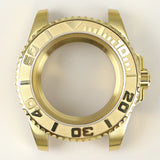 40MM PVD Gold Submariner Watch Case  GMT Yacht Master Polish Strap Sapphire Glass For NH35 NH36 NH34 NH38 Miyota 8215 Eta 2824 GMT SUB Yacht 20ATM waterproof