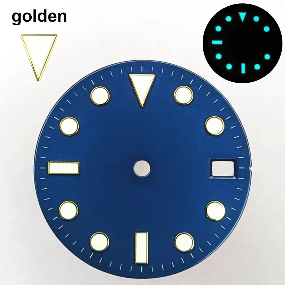 151 type of dials Submariner 28.5mm dial with calendar window suitable for NH35 movement luminous dial can support DIY dial customization name/logo