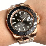 40mm Rose Gold Sub Watch with GMT Bezel Tandorio TD015R Miyota 8215/pt5000 20ATM Sapphire
