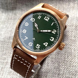39MM Vintage Bronze Pilot Watch Real Cusn8 Tandorio TD131P Japan NH35A Miyota8215 PT5000 Automatic 20Bar Sapphire