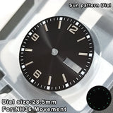 NH36 Dial For NH36 Movement 28.5mm C3 Green Luminous Day Date Window for SKX007 SKX013