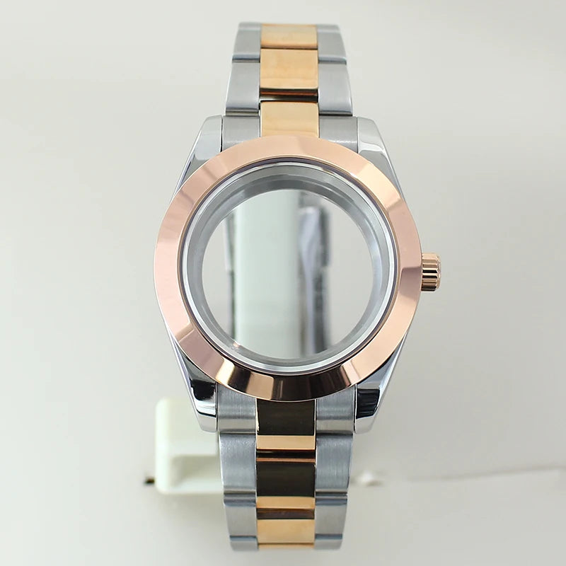 36mm 39mm Bevel Edge Watch Case Bracelet Sapphire Crystal For Seiko NH35 NH36 NH38 NH34 Miyota8215 Movement 28.5 Dial