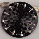 35mm Watch Dial Multicolor Texture Face Date Window Fit NH35 Automatic Watches Sword Hands Set Wristwatch Accessories Mod Parts