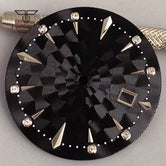 35mm Watch Dial Multicolor Texture Face Date Window Fit NH35 Automatic Watches Sword Hands Set Wristwatch Accessories Mod Parts