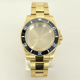 40MM PVD Gold Submariner Watch Case  GMT Yacht Master Polish Strap Sapphire Glass For NH35 NH36 NH34 NH38 Miyota 8215 Eta 2824 GMT SUB Yacht 20ATM waterproof