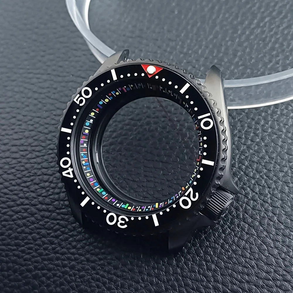 Black SKX007 Case PVD 42mm Sapphire NH35 Mod Case Nh36