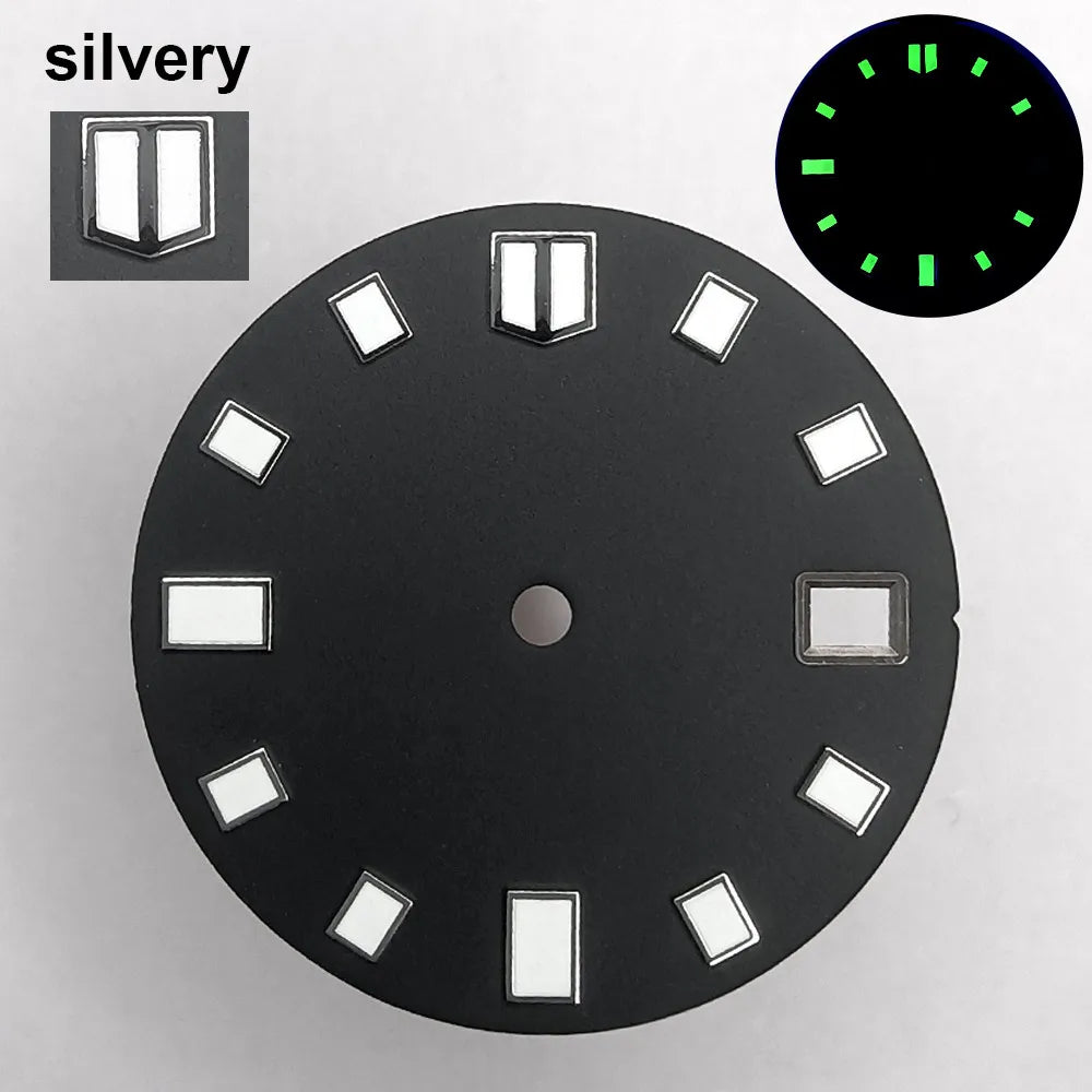 151 type of dials Submariner 28.5mm dial with calendar window suitable for NH35 movement luminous dial can support DIY dial customization name/logo