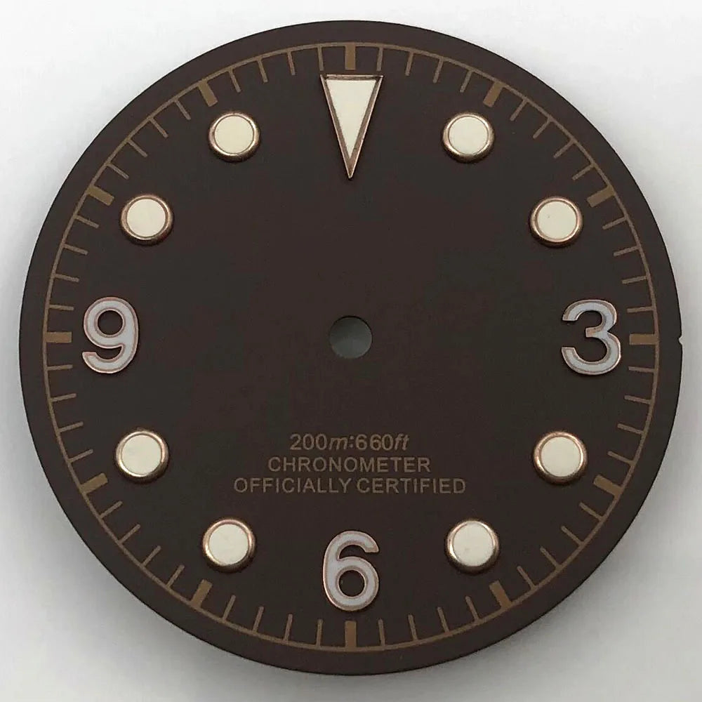 30.5mm Dial For 41MM Black Bay Mod Green Luminous  NH35 NH36 ETA2836/2824 Miyota8205/8215/821A
