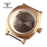 Radiomir Case Cusn8 Solid Bronze Square 42mm Automatic Watch Case Sapphire Fit NH35 NH36 NH34 ETA2824 PT5000 Men's Wristwatch Mod Accessories