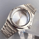 40mm Engineer Watch Case Glass back Solid back For  NH35 NH36 NH34 PT5000 ETA1824  Movement Bracelet Rubber strap Two tone gold