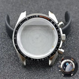 40mm Speedmaster Watch Case Stainless Steel  For VK63 VK64 Chronograph Quartz Movement Mineral Moon Foorprint Sterile Caseback