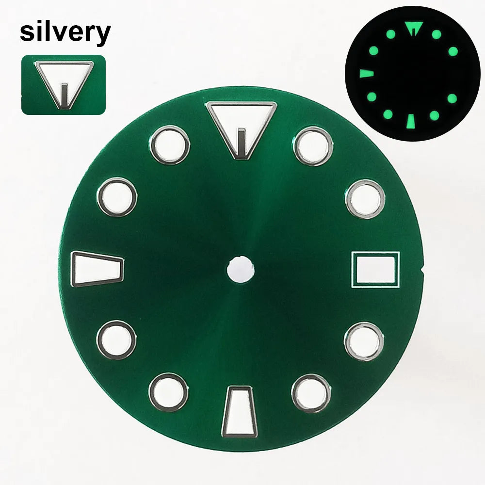 151 type of dials Submariner 28.5mm dial with calendar window suitable for NH35 movement luminous dial can support DIY dial customization name/logo