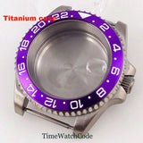 Titanium Watch Case 40mm Sub Diver  200m Waterproof Fit for NH35 NH36 ETA2824 PT5000 Antiallergry Sapphire Crystal Screw-in Crown