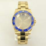 40MM PVD Gold Submariner Watch Case  GMT Yacht Master Polish Strap Sapphire Glass For NH35 NH36 NH34 NH38 Miyota 8215 Eta 2824 GMT SUB Yacht 20ATM waterproof