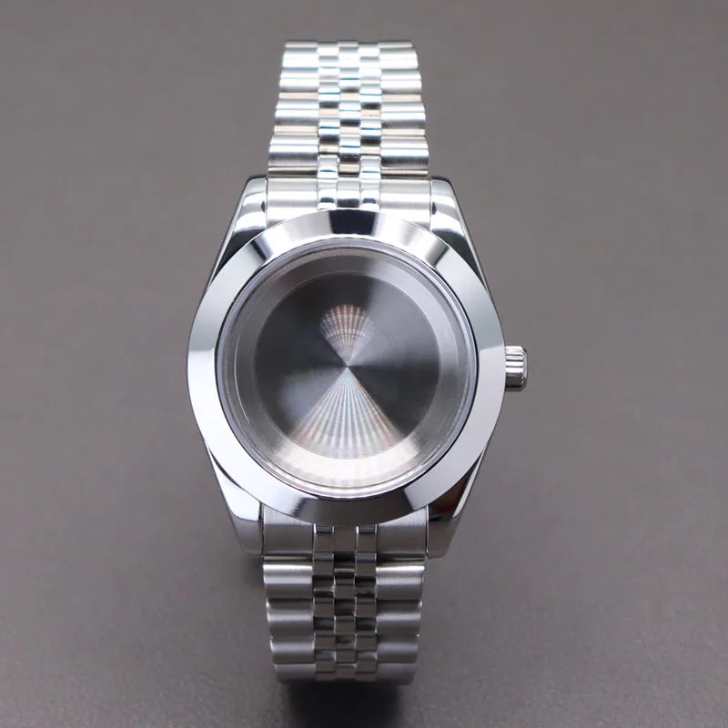 Explorer Watch Case 36mm/39mm Silver Rose Gold yellow Gold Two tone Sapphire 316L stainless Steel For Nh35 Nh36 NH34 NH38 Nh70 Miyota 8215 8285Movement