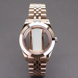 Explorer Watch Case 36mm/39mm Silver Rose Gold yellow Gold Two tone Sapphire 316L stainless Steel For Nh35 Nh36 NH34 NH38 Nh70 Miyota 8215 8285Movement