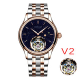42mm AESOP 7049 Original Flying Tourbillon Watches for Men Skeleton  Movement Fashion Sapphire