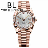 36mm39mm Two-tone Rose Gold DateJust Fluted Sapphire Roman Index Bubble 10Bar