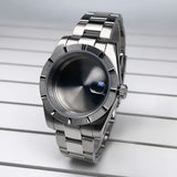 NH35 Case 39mm 316L Stainless Steel Sapphire Glass Striped Bezel for NH35 NH36 NH34,NH38,NH39 etc NHMovement SK Mod Replacement Parts