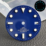 28.5mm blue lume NH35 NH34 Dial Single Calendar Submariner style with Hands Watches accessory