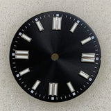 28.5MM sunburst watch Dial Green Luminous Watch Dial for NH35/ETA2836 2824/Pt5000/ 8215/Mingzhu 2813 Movement Watch Modification Accessories