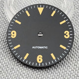 29mm Retro Explorer Dial  369 Luminous Dial 369 yellow marker Suitable For Eta2824 2836 Miyota82 Series Mingzhu Dg2813 Nh35 Nh36 Automatic Movement