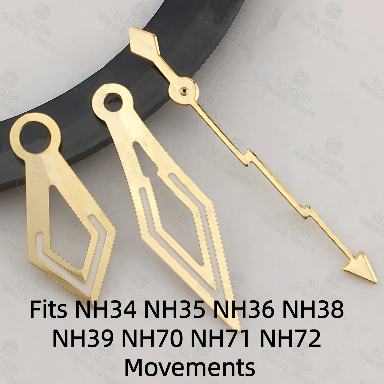 Hollow Watch Hands Fits NH35 PT5000 Movement C3 Green Luminous