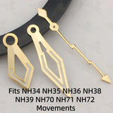 Hollow Watch Hands Fits NH35 PT5000 Movement C3 Green Luminous