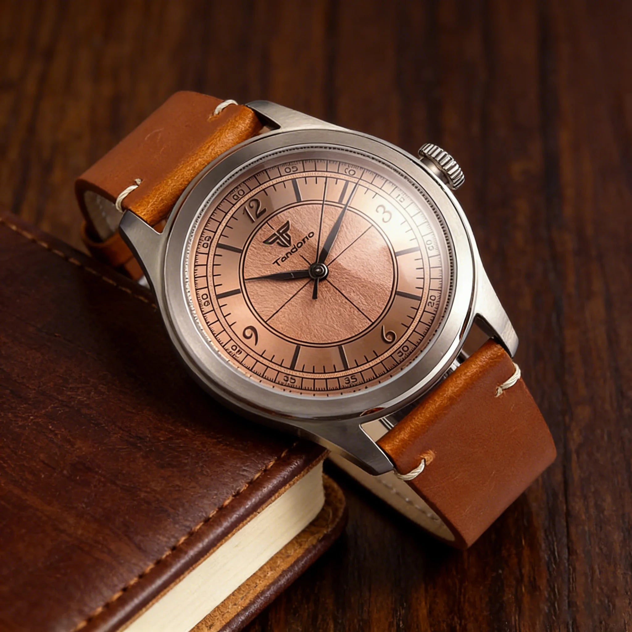 38MM Field Watch Tandorio TD158B NH35A/PT5000 Automatic Sapphire 10Bar Glass Back Pilot